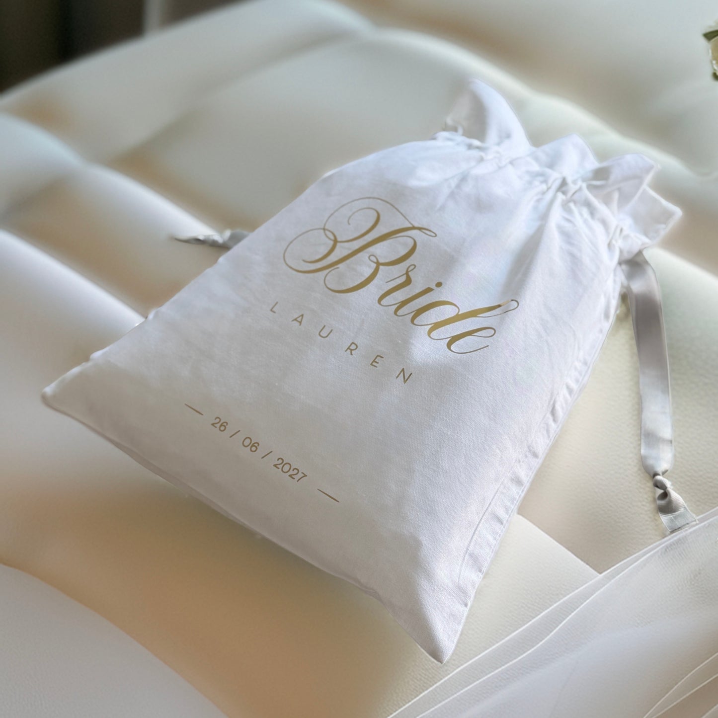 Personalised Wedding Shoes Cotton Storage Bag - Bride, Bridesmaid, Gift Idea - Protection For Wedding, Bridal Shoes