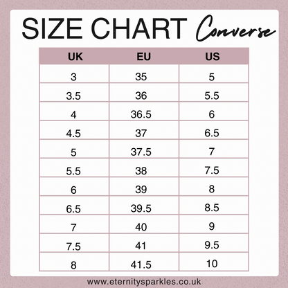 Custom White Pearl Converse Lift Platforms | Luxury Bridal Hi Top Trainers