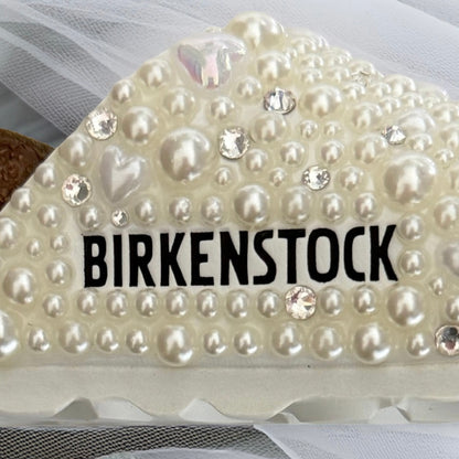 Custom Birkenstock Madrid Pearl Bridal Wedding Sandals