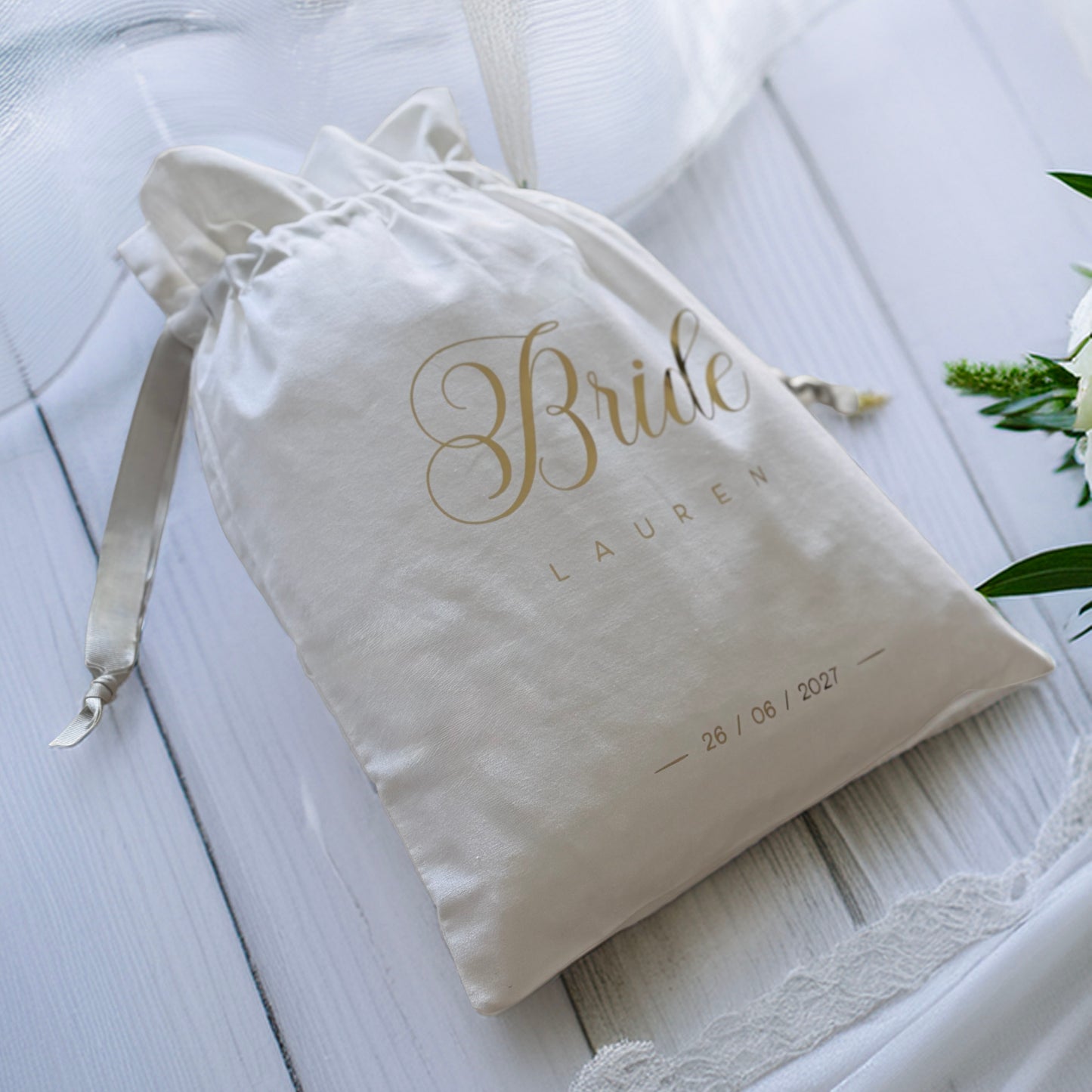 Personalised Wedding Shoes Cotton Storage Bag - Bride, Bridesmaid, Gift Idea - Protection For Wedding, Bridal Shoes