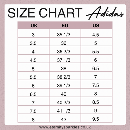 Custom White Adidas Superstar Luxury Crystal Sparkle Personalised Bridal Trainers