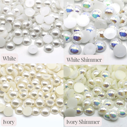Four pearl finishes available: White, White Shimmer, Ivory and Ivory Shimmer.