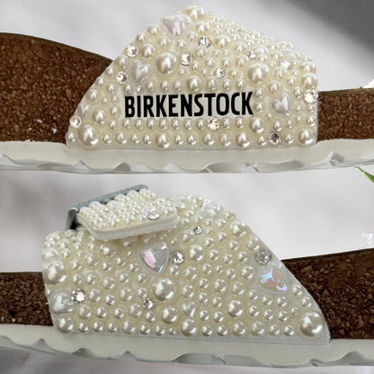 Custom Birkenstock Madrid Pearl Bridal Wedding Sandals